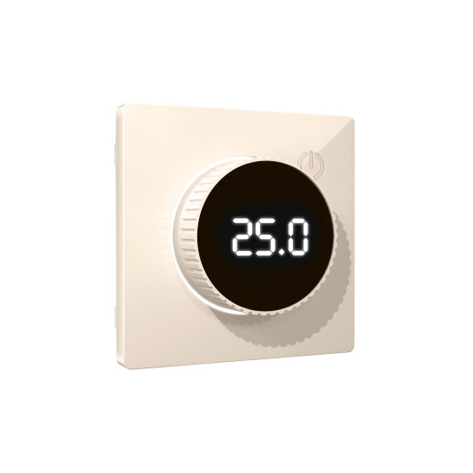AP3058 Лицевая панель ALFA (Бежевый глянец) для терморегулятора теплого пола с цифровым дисплеем QUANT