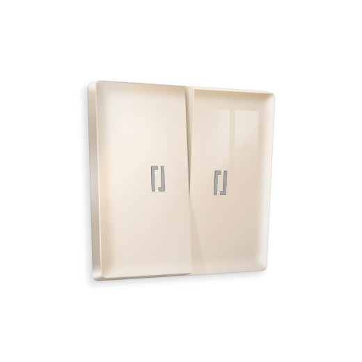 AP3040 Лицевая панель ALFA (Бежевый глянец) для 2-кл выключателей с подсветкой QUANT