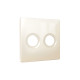 AP3133 Лицевая панель ALFA (Бежевый глянец) для TV двойной розетки QUANT