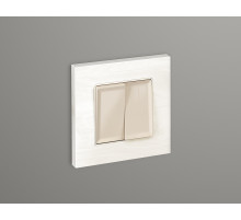 AP3030 Лицевая панель ALFA (Бежевый глянец) для 2-кл выключателей QUANT