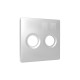 AP4133 Лицевая панель ALFA (Серебро глянец) для TV двойной розетки QUANT