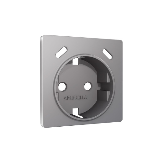 AP5105 Лицевая панель ALFA (Сталь матовый) для электрической розетки с/з со шторками 2USB C+C QUANT