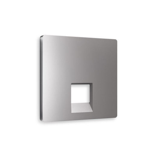 AP5120 Лицевая панель ALFA (Сталь матовый) для компьютерной/телефонной розетки RJ-45/RJ-11 QUANT