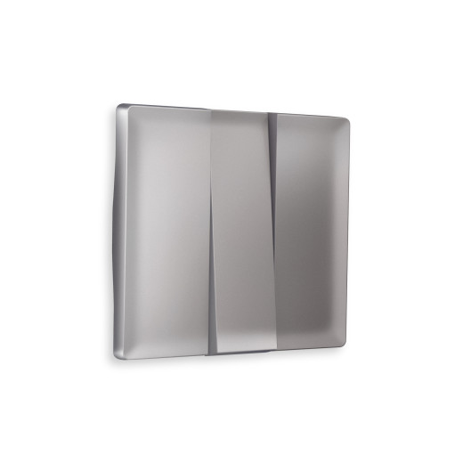 AP5050 Лицевая панель ALFA (Сталь матовый) для 3-кл выключателей QUANT