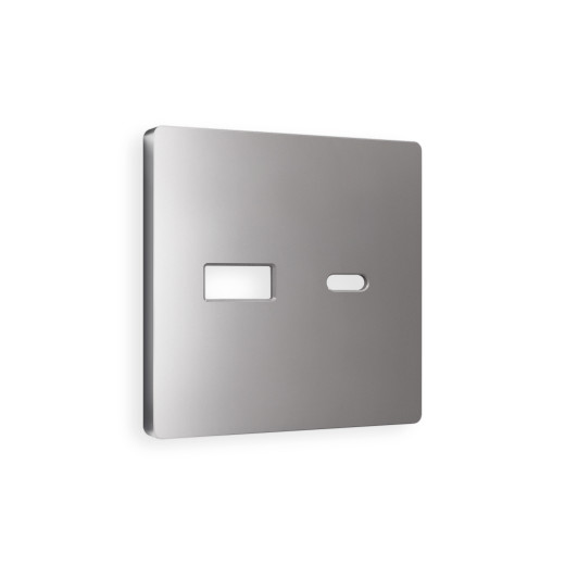 AP5110 Лицевая панель ALFA (Сталь матовый) для розетки 2USB тип A+C QUANT