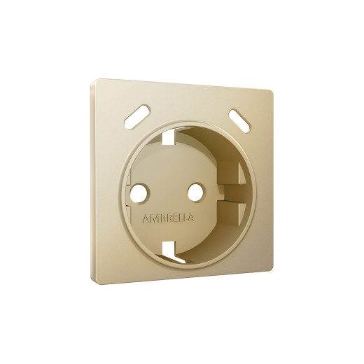 AP6105 Лицевая панель ALFA (Шампань) для электрической розетки с/з со шторками 2USB C+C QUANT