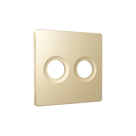 AP6133 Лицевая панель ALFA (Шампань) для TV двойной розетки QUANT