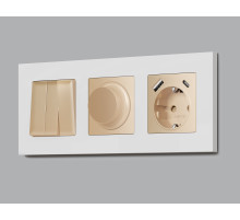 AP6055 Лицевая панель ALFA (Шампань) для светорегулятора универсального QUANT