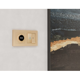 AP6058 Лицевая панель ALFA (Шампань) для терморегулятора теплого пола с цифровым дисплеем QUANT