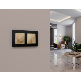 AP6057 Лицевая панель ALFA (Шампань) для терморегулятора теплого пола QUANT