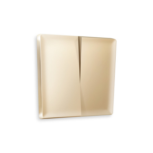 AP6030 Лицевая панель ALFA (Шампань) для 2-кл выключателей QUANT