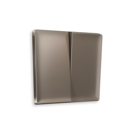 AP6330 Лицевая панель ALFA (Темная бронза матовый) для 2-кл выключателей QUANT