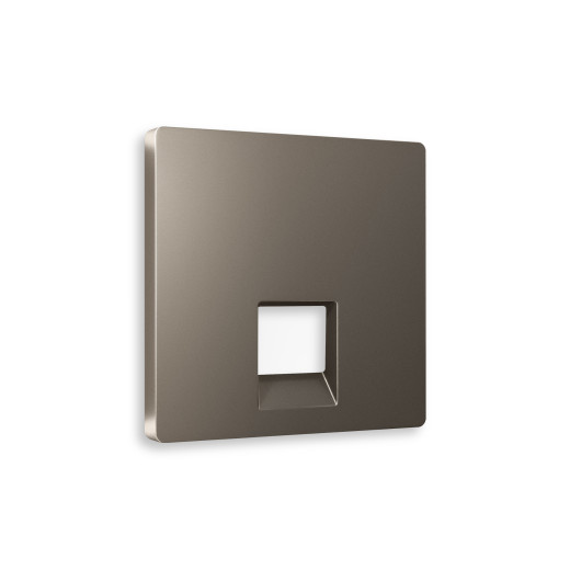 AP6420 Лицевая панель ALFA (Темная бронза матовый) для компьютерной/телефонной розетки RJ-45/RJ-11 QUANT