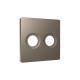 AP6433 Лицевая панель ALFA (Темная бронза матовый) для TV двойной розетки QUANT