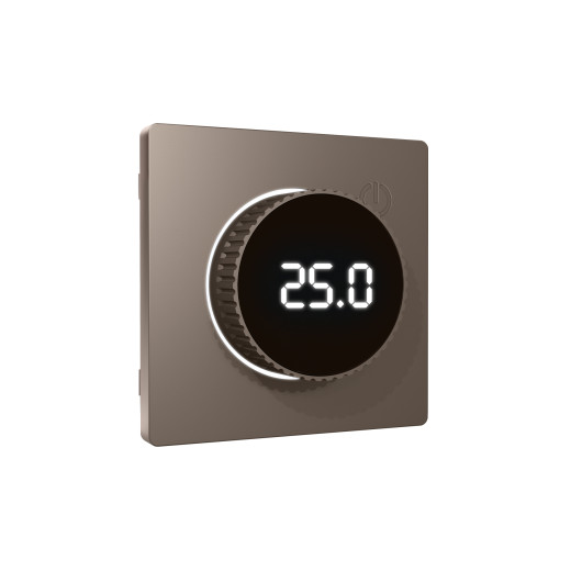 AP6358 Лицевая панель ALFA (Темная бронза матовый) для терморегулятора теплого пола с цифровым дисплеем QUANT