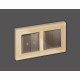 AP6330 Лицевая панель ALFA (Темная бронза матовый) для 2-кл выключателей QUANT