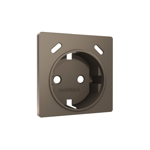 AP6405 Лицевая панель ALFA (Темная бронза матовый) для электрической розетки с/з со шторками 2USB C+C QUANT