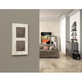 AP6357 Лицевая панель ALFA (Темная бронза матовый) для терморегулятора теплого пола QUANT