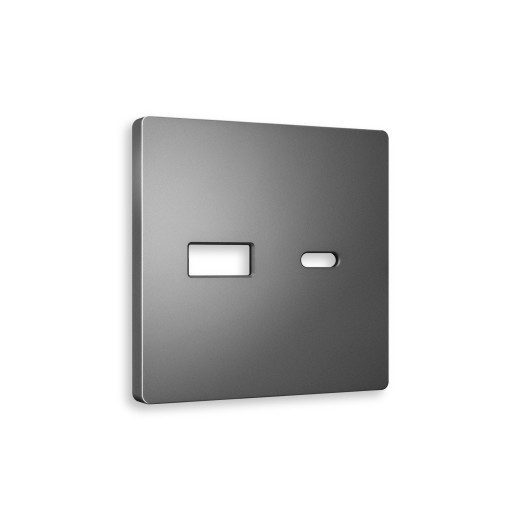 AP6610 Лицевая панель ALFA (Антрацит серый) для розетки 2USB тип A+C QUANT