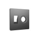 AP6625 Лицевая панель ALFA (Антрацит серый) для компьютерной/телефонной + TV розетки RJ-45/RJ-11 QUANT