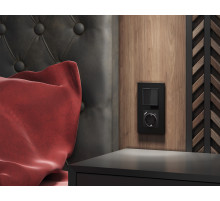 AP8030 Лицевая панель ALFA (Черный матовый) для 2-кл выключателей QUANT