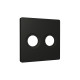AP8133 Лицевая панель ALFA (Черный матовый) для TV двойной розетки QUANT