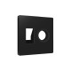AP8125 Лицевая панель ALFA (Черный матовый) для компьютерной/телефонной + TV розетки RJ-45/RJ-11 QUANT