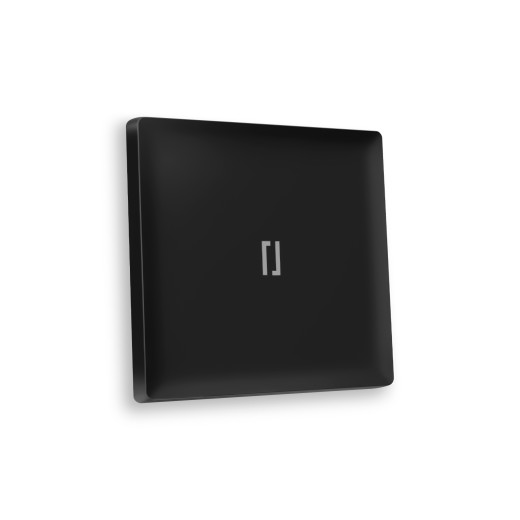 AP8020 Лицевая панель ALFA (Черный матовый) для 1-кл выключателей с подсветкой QUANT