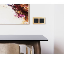 AP8010 Лицевая панель ALFA (Черный матовый) для 1-кл выключателей QUANT