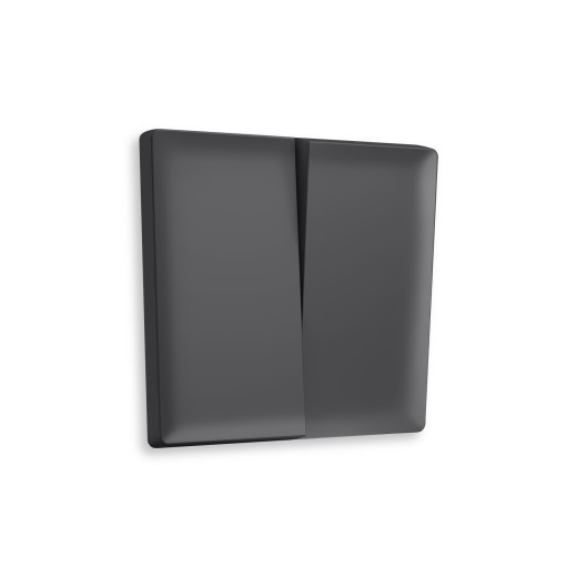 AP9030 Лицевая панель ALFA (Графит Мягкое касание) для 2-кл выключателей QUANT