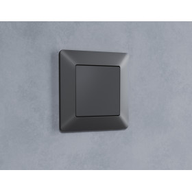 AP9160 Лицевая панель ALFA (Графит Мягкое касание) заглушка для суппорта QUANT