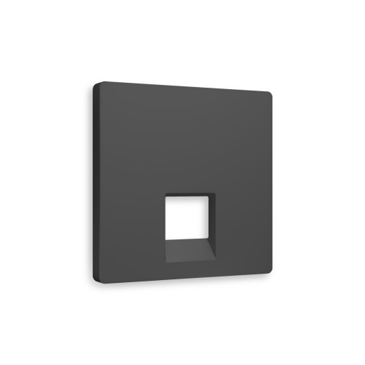 AP9120 Лицевая панель ALFA (Графит Мягкое касание) для компьютерной/телефонной розетки RJ-45/RJ-11 QUANT