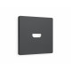 AP9140 Лицевая панель ALFA (Графит Мягкое касание) для HDMI розетки QUANT