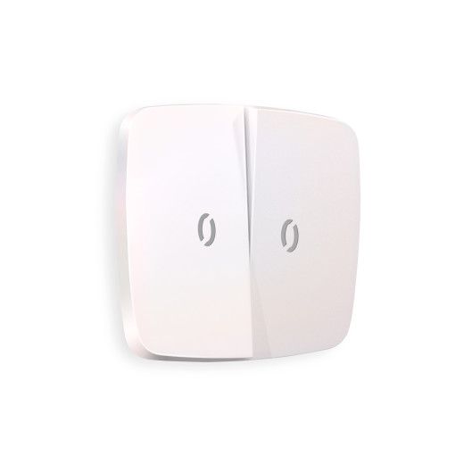 OP2040 Лицевая панель OMEGA (Жемчуг) для 2-кл выключателей с подсветкой QUANT