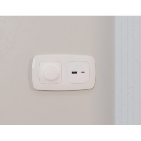 OP2055 Лицевая панель OMEGA (Жемчуг) для светорегулятора универсального QUANT