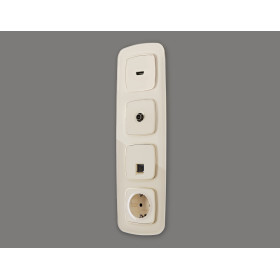 OP3140 Лицевая панель OMEGA (Бежевый глянец) для HDMI розетки QUANT