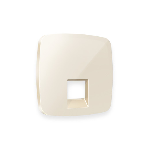 OP3120 Лицевая панель OMEGA (Бежевый глянец) для компьютерной/телефонной розетки RJ-45/RJ-11 QUANT