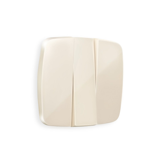 OP3050 Лицевая панель OMEGA (Бежевый глянец) для 3-кл выключателей QUANT