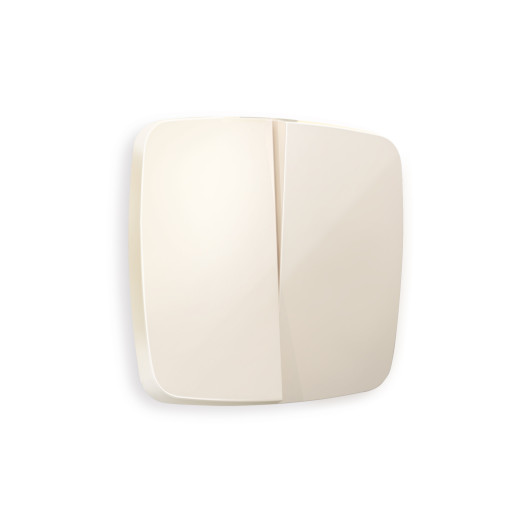 OP3030 Лицевая панель OMEGA (Бежевый глянец) для 2-кл выключателей QUANT