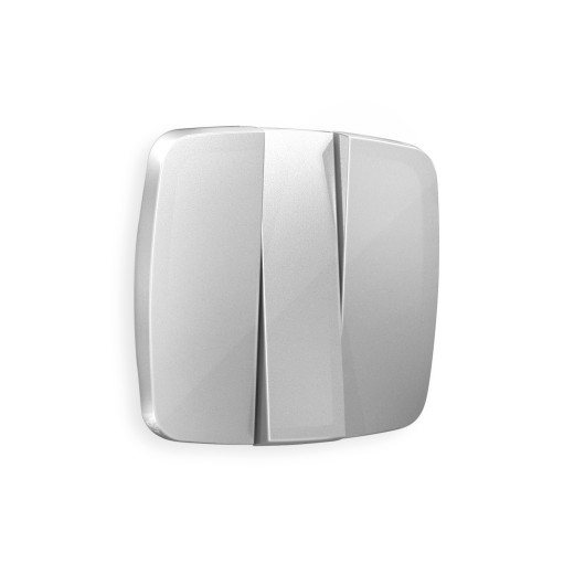OP4050 Лицевая панель OMEGA (Серебро глянец) для 3-кл выключателей QUANT