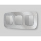 OP4010 Лицевая панель OMEGA (Серебро глянец) для 1-кл выключателей QUANT