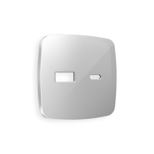 OP4110 Лицевая панель OMEGA (Серебро глянец) для розетки 2USB тип A+C QUANT