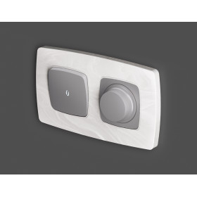 OP5055 Лицевая панель OMEGA (Сталь матовый) для светорегулятора универсального QUANT