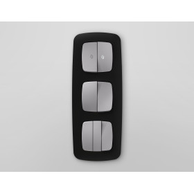 OP5030 Лицевая панель OMEGA (Сталь матовый) для 2-кл выключателей QUANT