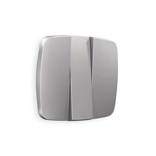 OP5050 Лицевая панель OMEGA (Сталь матовый) для 3-кл выключателей QUANT