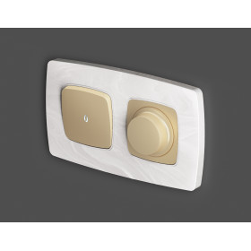 OP6055 Лицевая панель OMEGA (Шампань) для светорегулятора универсального QUANT