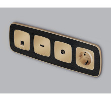 OP6140 Лицевая панель OMEGA (Шампань) для HDMI розетки QUANT