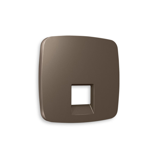 OP6420 Лицевая панель OMEGA (Темная бронза матовый) для компьютерной/телефонной розетки RJ-45/RJ-11 QUANT