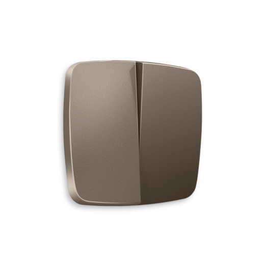 OP6330 Лицевая панель OMEGA (Темная бронза матовый) для 2-кл выключателей QUANT