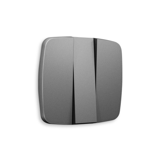 OP6550 Лицевая панель OMEGA (Антрацит серый) для 3-кл выключателей QUANT